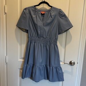 Blue Short Sleeve Dress
